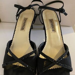 Caparros Black Shimmer Alicia Heels Size 7.5
